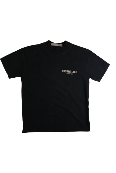 A Black Short Sleeve T Shirts from Fear of God Essentials in size 10Y for neutral. (Front View)