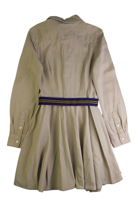 A Beige Long Sleeve Dresses from Polo Ralph Lauren in size 7Y for girl. (Back View)
