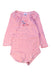 A Pink Long Sleeve Bodysuits from Petit Bateau in size 6-12M for girl. (Front View)