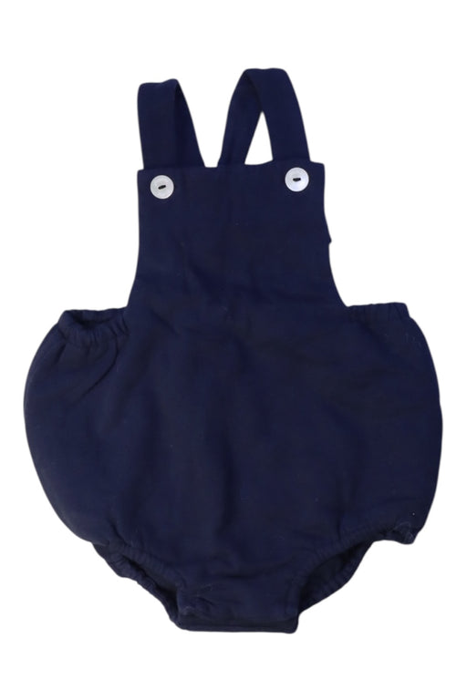 A Navy Overall Shorts from Jacadi in size 6-12M for girl. (Front View)