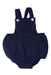 A Navy Overall Shorts from Jacadi in size 6-12M for girl. (Front View)