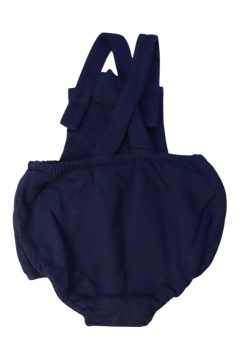 A Navy Overall Shorts from Jacadi in size 6-12M for girl. (Back View)