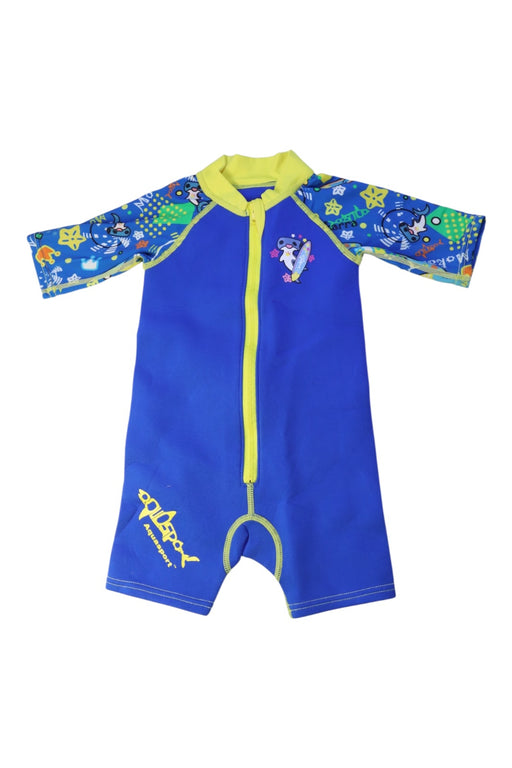 A Blue Wetsuits from Aquasport in size 2T for boy. (Front View)