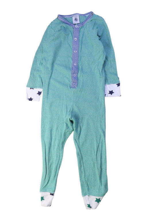 A Green Onesies from Petit Bateau in size 2T for boy. (Front View)