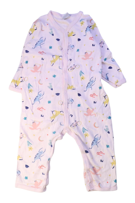 A White Long Sleeve Rompers from Petit Bateau in size 12-18M for neutral. (Front View)