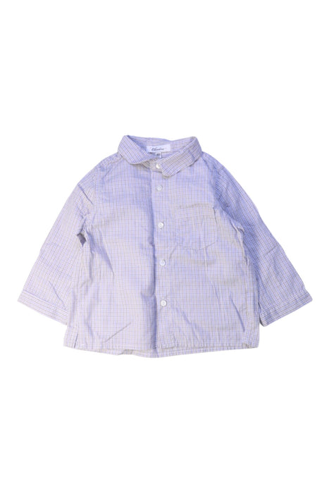 A Blue Long Sleeve Shirts from Claudine in size 12-18M for boy. (Front View)