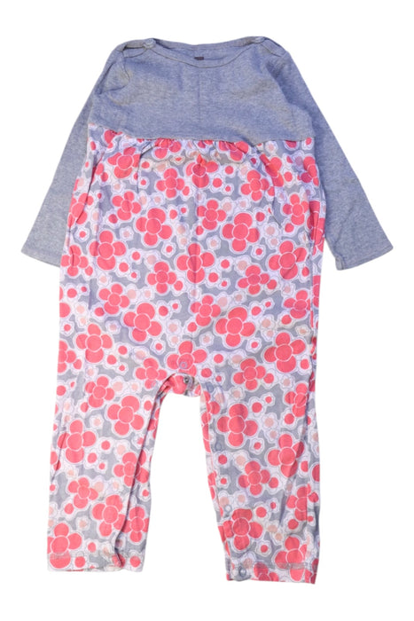A Blue Long Sleeve Rompers from Tea in size 12-18M for girl. (Front View)