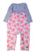 A Blue Long Sleeve Rompers from Tea in size 12-18M for girl. (Back View)