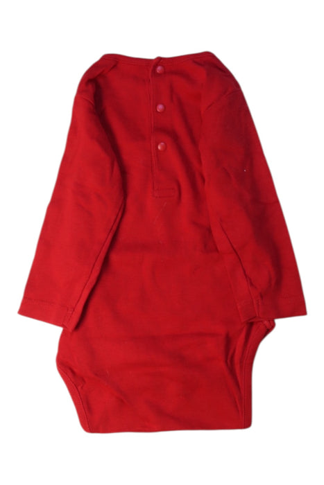 A Red Long Sleeve Bodysuits from DPAM in size 6-12M for girl. (Back View)
