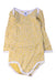 A Yellow Long Sleeve Bodysuits from Petit Bateau in size 12-18M for girl. (Front View)