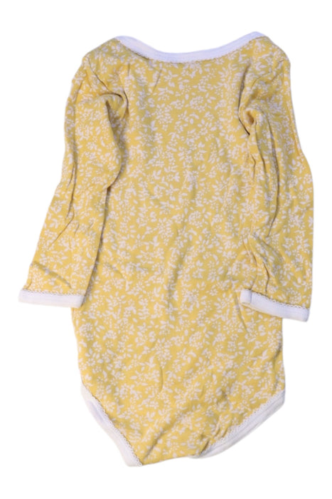 A Yellow Long Sleeve Bodysuits from Petit Bateau in size 12-18M for girl. (Back View)
