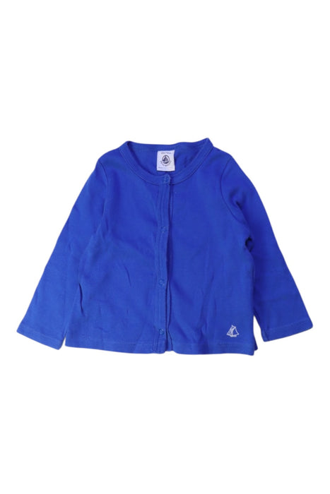 A Blue Cardigans from Petit Bateau in size 6-12M for boy. (Front View)