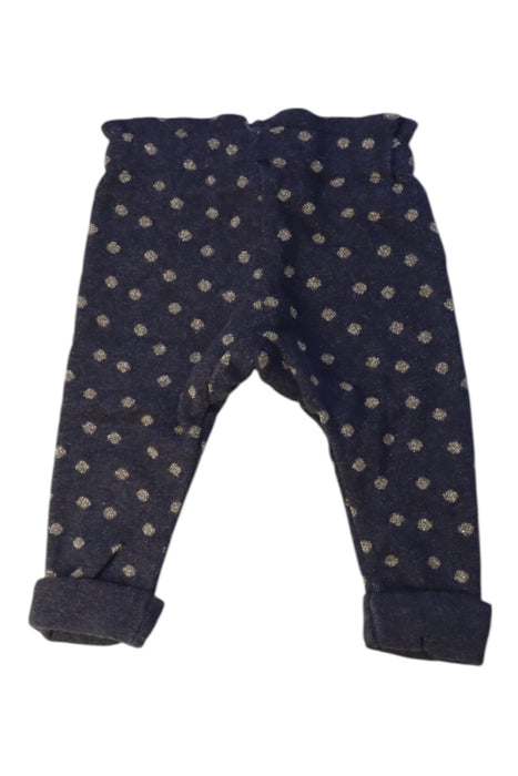 A Navy Casual Pants from Petit Bateau in size 0-3M for girl. (Back View)