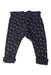 A Navy Casual Pants from Petit Bateau in size 0-3M for girl. (Back View)