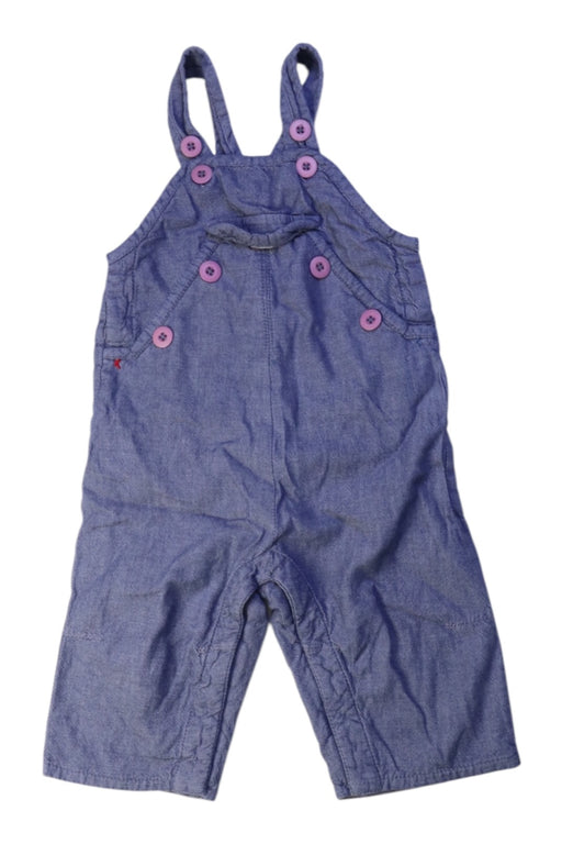 A Blue Long Overalls from DPAM in size 3-6M for girl. (Front View)