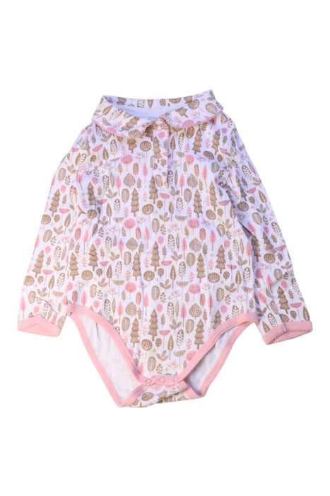 A Pink Long Sleeve Bodysuits from Vertbaudet in size 3T for girl. (Front View)