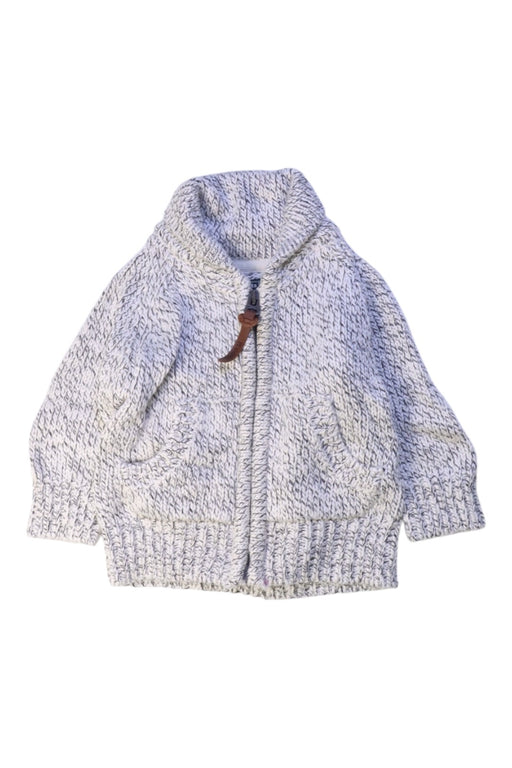 A Grey Cardigans from Roots in size 3-6M for boy. (Front View)