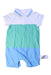A White Short Sleeve Rompers from Jacadi in size 2T for boy. (Front View)