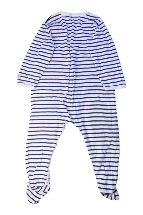 A White Onesies from Petit Bateau in size 12-18M for boy. (Back View)