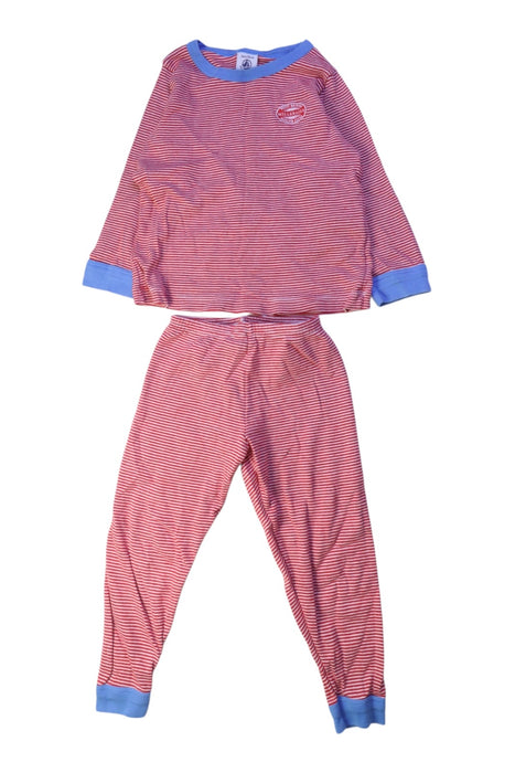 A Red Pyjama Sets from Petit Bateau in size 2T for boy. (Front View)