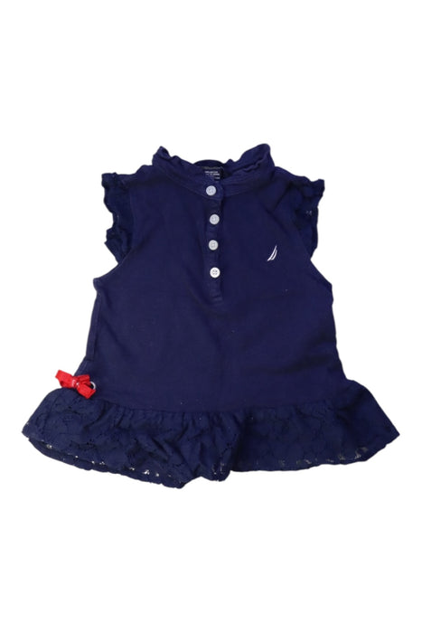 A Navy Sleeveless Tops from Nautica in size 3T for girl. (Front View)