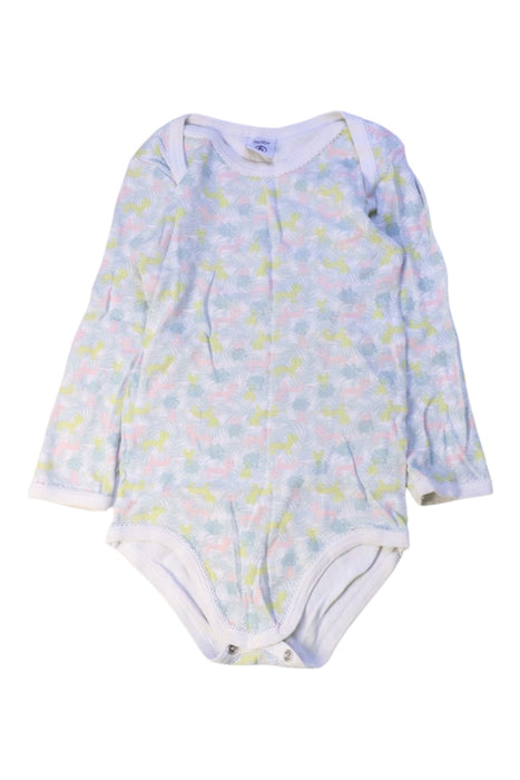 A White Long Sleeve Bodysuits from Petit Bateau in size 3T for boy. (Front View)