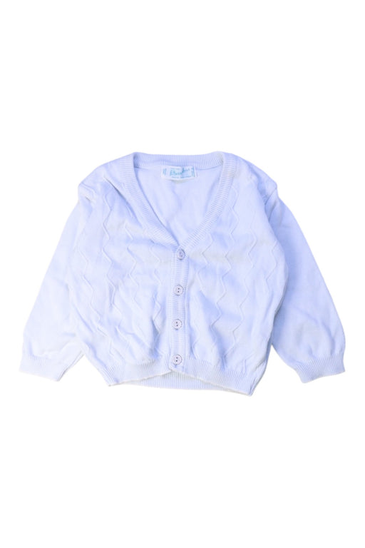 A White Cardigans from Feltman Brothers in size 12-18M for boy. (Front View)