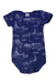 A Navy Short Sleeve Bodysuits from Petit Bateau in size 3T for boy. (Front View)
