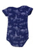 A Navy Short Sleeve Bodysuits from Petit Bateau in size 3T for boy. (Back View)