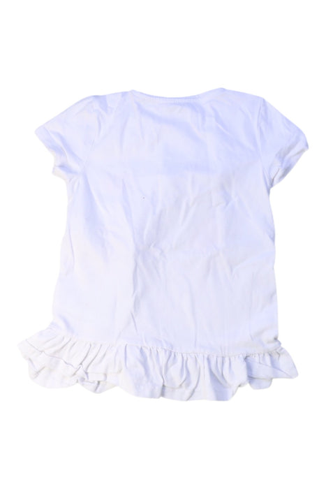 A White Short Sleeve Tops from Guess in size 4T for girl. (Back View)