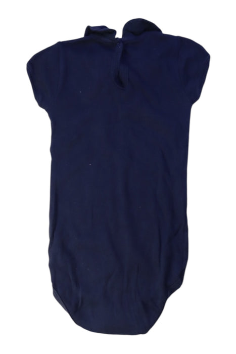 A Navy Short Sleeve Bodysuits from Petit Bateau in size 3T for girl. (Back View)