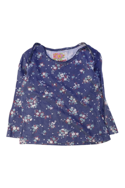 A Navy Long Sleeve Tops from Siaomimi in size 2T for girl. (Front View)