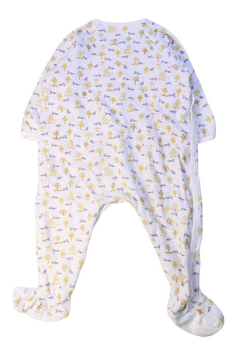 A White Onesies from Petit Bateau in size 6-12M for girl. (Back View)