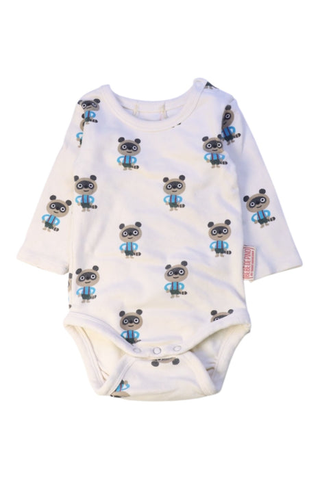 A White Long Sleeve Bodysuits from Bebe de Pino in size 6-12M for neutral. (Front View)