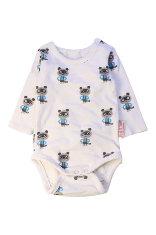 A White Long Sleeve Bodysuits from Bebe de Pino in size 6-12M for neutral. (Front View)