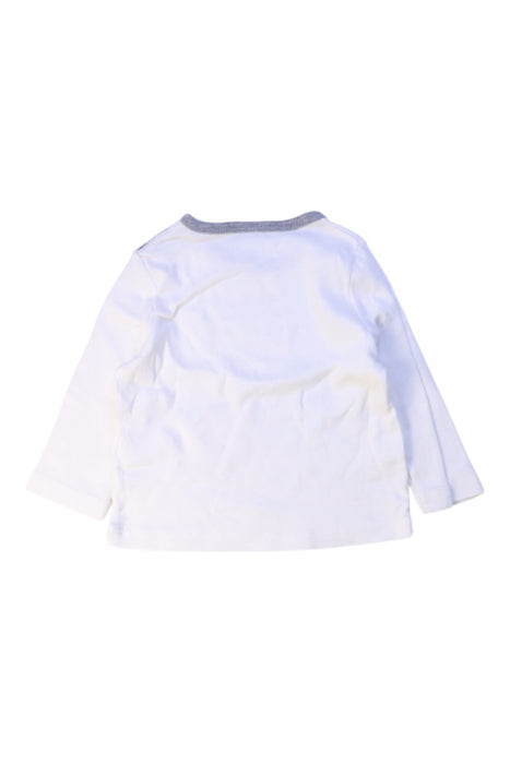 A White Long Sleeve T Shirts from Petit Bateau in size 3-6M for boy. (Back View)