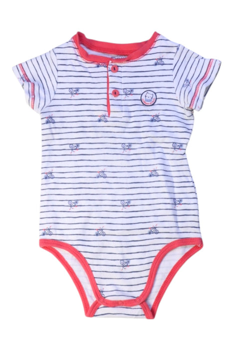A White Short Sleeve Bodysuits from La Compagnie des Petits in size 6-12M for boy. (Front View)