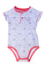 A White Short Sleeve Bodysuits from La Compagnie des Petits in size 6-12M for boy. (Front View)