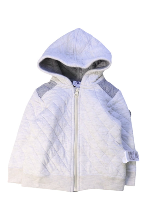 A White Puffer/Quilted Jackets from Petit Bateau in size 6-12M for boy. (Front View)