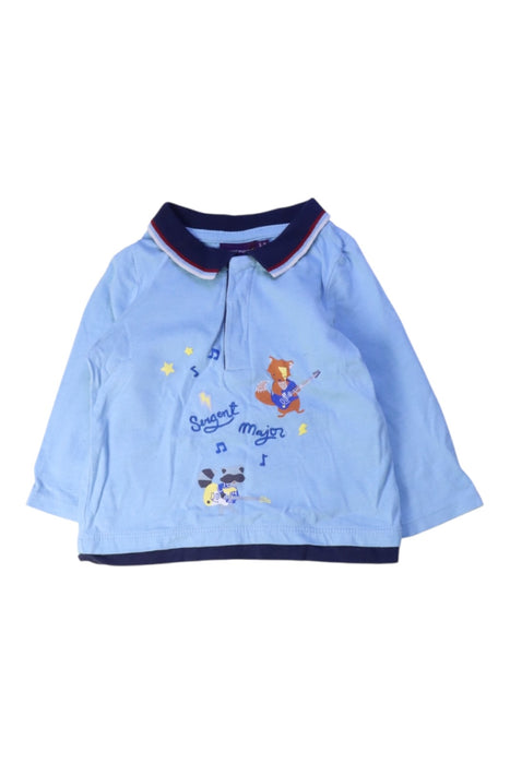 A Blue Long Sleeve Tops from Sergent Major in size 6-12M for boy. (Front View)