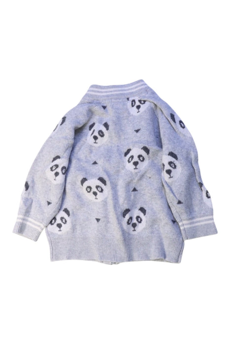 A Grey Zippered Sweatshirts from Purebaby in size 6-12M for boy. (Back View)