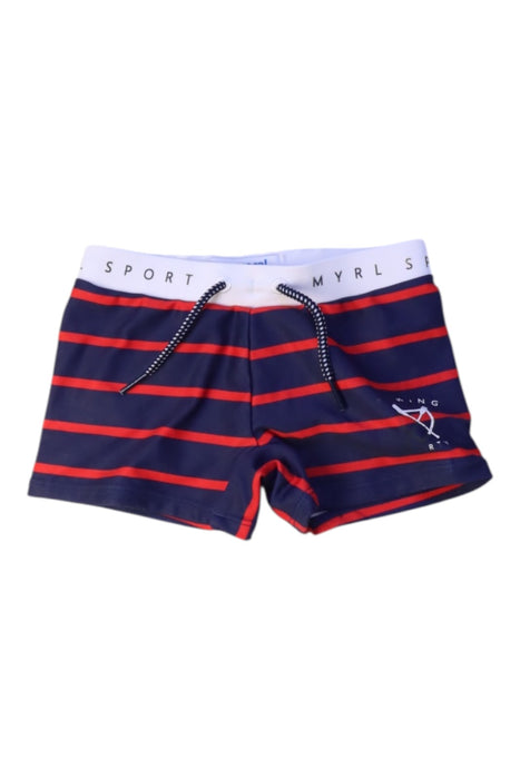 A Navy Swim Shorts from Mayoral in size 2T for boy. (Front View)