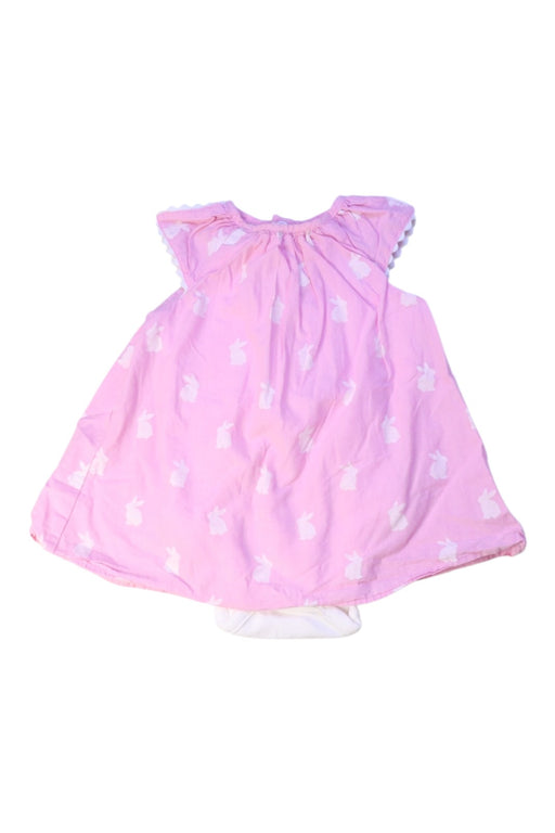 A Pink Sleeveless Dresses from Jacadi in size 6-12M for girl. (Front View)