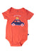 A Orange Short Sleeve Bodysuits from La Compagnie des Petits in size 3-6M for girl. (Front View)