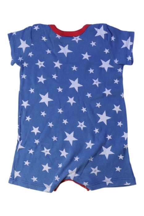 A Blue Short Sleeve Rompers from Petit Bateau in size 0-3M for boy. (Back View)