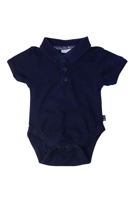 A Navy Short Sleeve Bodysuits from Jojo Maman Bébé in size 3-6M for boy. (Front View)
