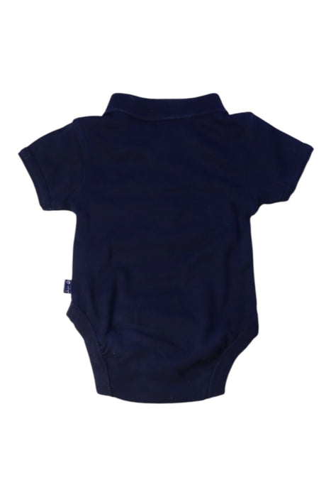 A Navy Short Sleeve Bodysuits from Jojo Maman Bébé in size 3-6M for boy. (Back View)