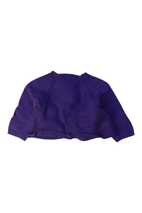 A Purple Cardigans from Jojo Maman Bébé in size 3-6M for girl. (Back View)
