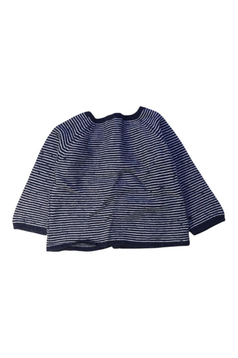A Navy Cardigans from Bout'Chou in size 6-12M for boy. (Back View)