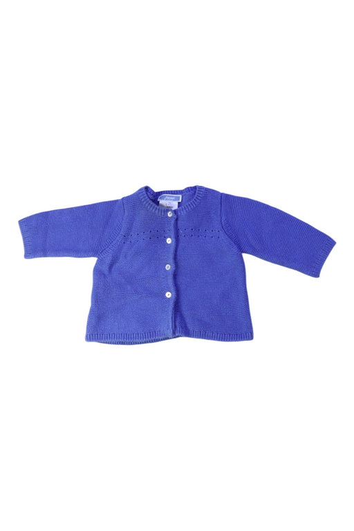 A Blue Cardigans from Jacadi in size 0-3M for boy. (Front View)